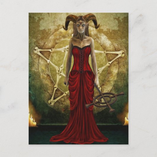 ゾンビの魔法使いの鬼の郵便はがき ポストカード (正面)