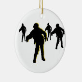 ゾンビの黒いシルエットのオーナメント! 私をカスタマイズ! セラミックオーナメント (右)
