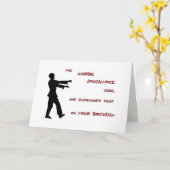 ゾンビの黙示録のバースデー・カード カード (黄色い花)