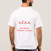 ゾンビの黙示録の準備ができていますか。 Tシャツ (裏面)