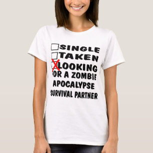 ゾンビの黙示録パートナーを捜すことを取られる選抜して下さい Tシャツ