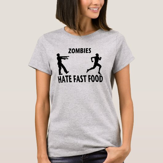 (ゾンビの)食糧は絶食します Tシャツ (正面)