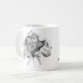 ゾンビのexcapeのマグ コーヒーマグカップ (正面左)