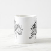 ゾンビのexcapeのマグ コーヒーマグカップ (中央)