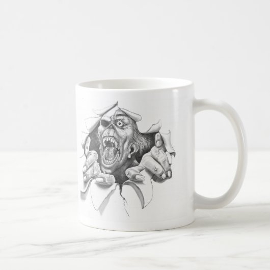 ゾンビのexcapeのマグ コーヒーマグカップ (右)