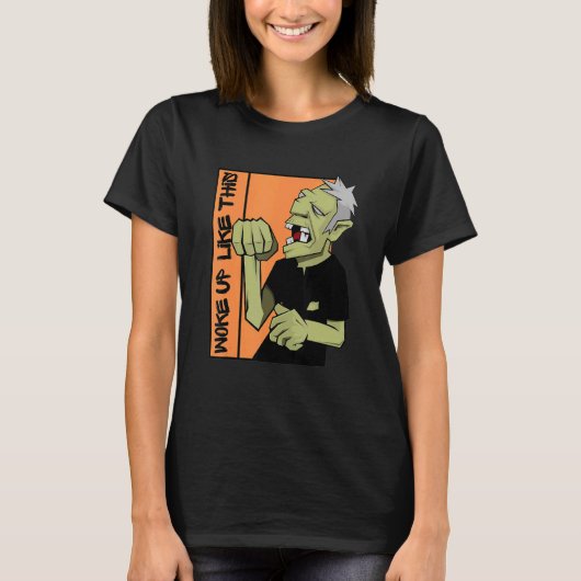 ゾンビはこのハロウィーンのように目覚めた Tシャツ (正面)