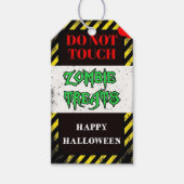 ゾンビはハロウィーンのパーティーの好意を扱う ギフトタグ (正面)