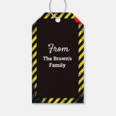 ゾンビはハロウィーンのパーティーの好意を扱う ギフトタグ (裏面)