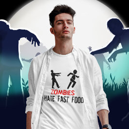 ゾンビはファストフードを嫌う Tシャツ