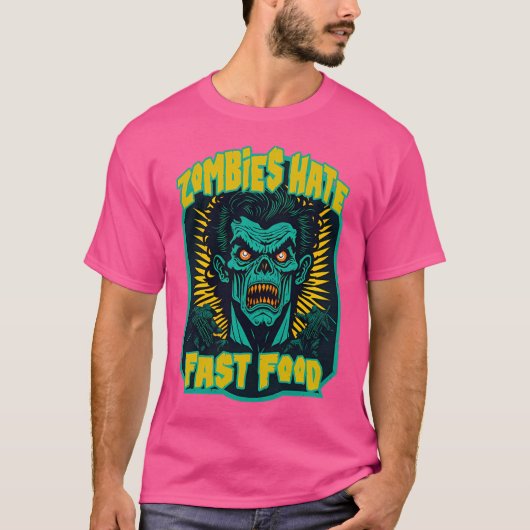 ゾンビはファストフードを嫌う Tシャツ (正面)
