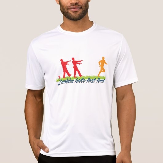 ゾンビはファースト・フードを憎みます Tシャツ (正面)