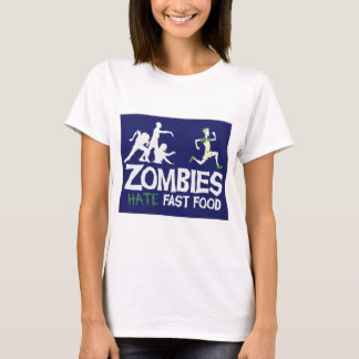 ゾンビはファースト・フードを憎みます Tシャツ