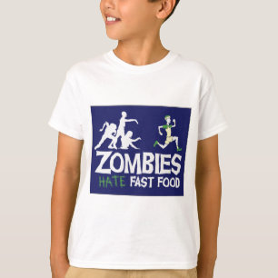 ゾンビはファースト・フードを憎みます Tシャツ