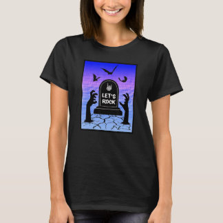 ゾンビはロックする必要があるハロウィーンアンデッドデザイン Tシャツ