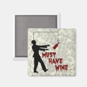 ゾンビはワインを飲まなければならない マグネット (正面/裏面)