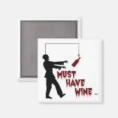 ゾンビはワインを飲まなければならない マグネット (正面/裏面)