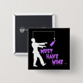 ゾンビはワインを飲まなければならない 缶バッジ (正面&裏面)