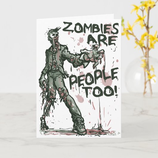 ゾンビは人間とギア カード (黄色い花)