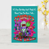 ゾンビは実質の挨拶状です カード (黄色い花)