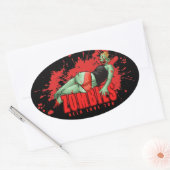 ゾンビは愛のステッカーが必要 楕円形シール (封筒)