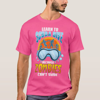 ゾンビは泳げない！ダイバーへの面白いスクーバダイビング Tシャツ