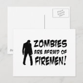 ゾンビは消防士の贈り物を恐れている ポストカード (正面/裏面)