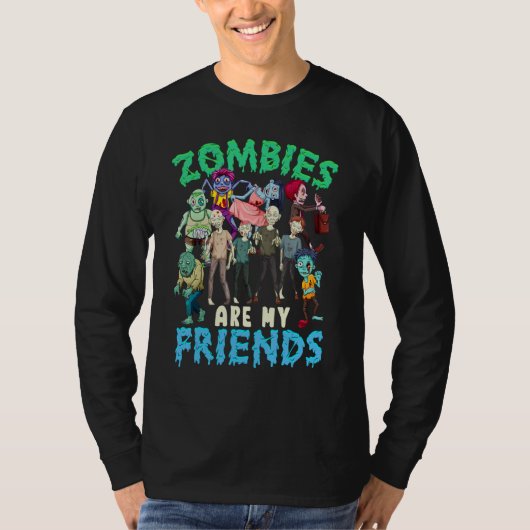 ゾンビは私の友達 ハロウィン コスチューム 少年 Tシャツ (正面)