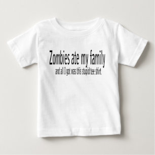 ゾンビは私の家族を…食べました ベビーTシャツ