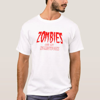 ゾンビは私の宿題を食べました Tシャツ