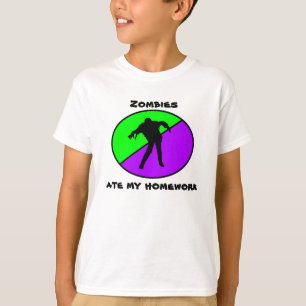 ゾンビは私の宿題を食べました Tシャツ