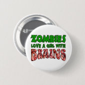 ゾンビは頭脳を持つ女の子を愛します 缶バッジ (正面&裏面)