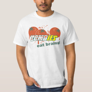 ゾンビは頭脳を食べます! Tシャツ