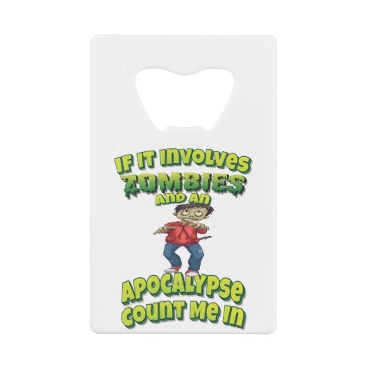 ゾンビもしと黙示録を巻き込む クレジットカード栓抜き (正面)