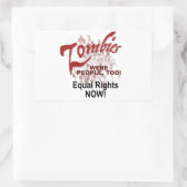 ゾンビも人間だった 長方形シール (バッグ)