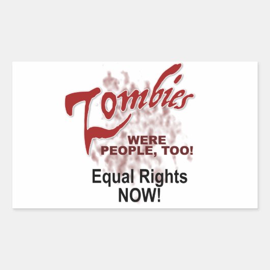 ゾンビも人間だった 長方形シール (正面)
