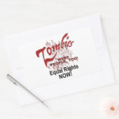 ゾンビも人間だった 長方形シール (封筒)