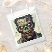 ゾンビをテーマにしたハローウィンパーティ フェイバーバッグ (クリップ留めされた状態)