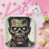 ゾンビをテーマにしたハローウィンパーティ ペーパープレート (パーティー)