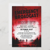 ゾンビをテーマにしたハローウィンパーティ 招待状 (正面)