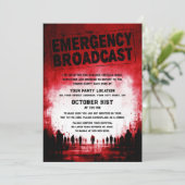 ゾンビをテーマにしたハローウィンパーティ 招待状 (スタンド正面)