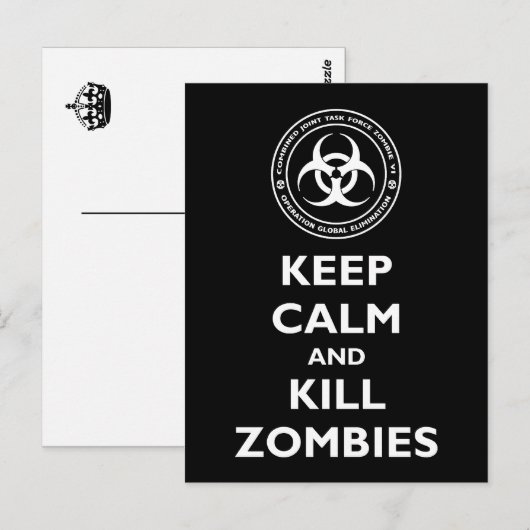 ゾンビを殺す ポストカード (正面/裏面)