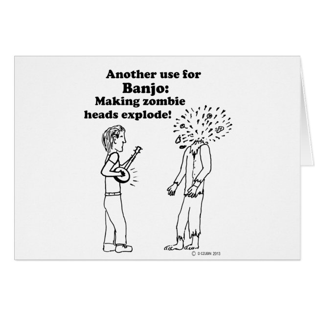 ゾンビを爆発させるバンジョー (正面横)