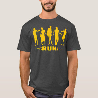 ゾンビを避けるための良走いゾンビアドバイスグラフィック Tシャツ