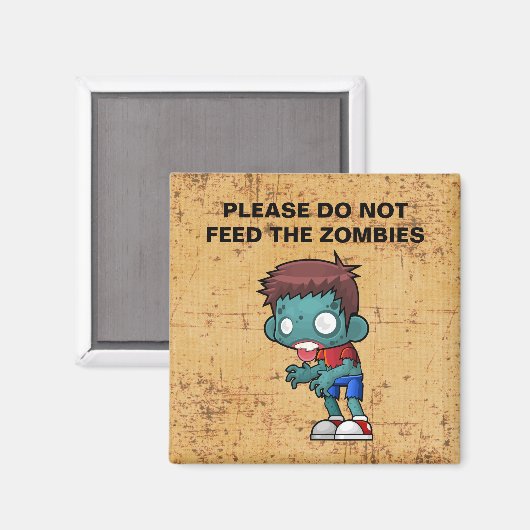 ゾンビを食べ物を与えやめて マグネット (正面/裏面)