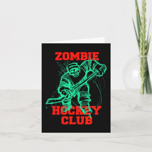 ゾンビアイスホッケークラブハロウィーントリックまたはトリートCo カード (正面)
