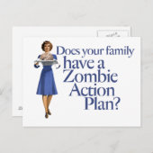ゾンビアクションプランヴィンテージスタイル ポストカード (正面/裏面)