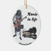 ゾンビアコースティックギターミュージックファンタジーアートオーナメント セラミックオーナメント (右)
