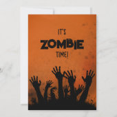 ゾンビアダルトハロウィンコスチュームパーティの招待状 招待状 (裏面)