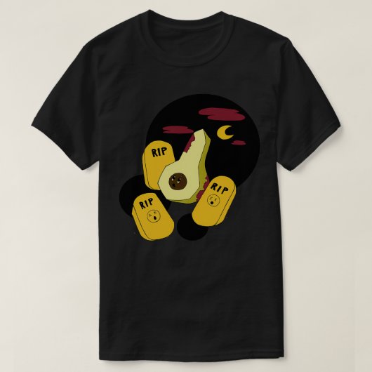 ゾンビアボカド3 Tシャツ (デザイン正面)