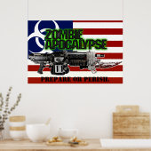 ゾンビアポカリプスアメリカポスター ポスター (キッチン)